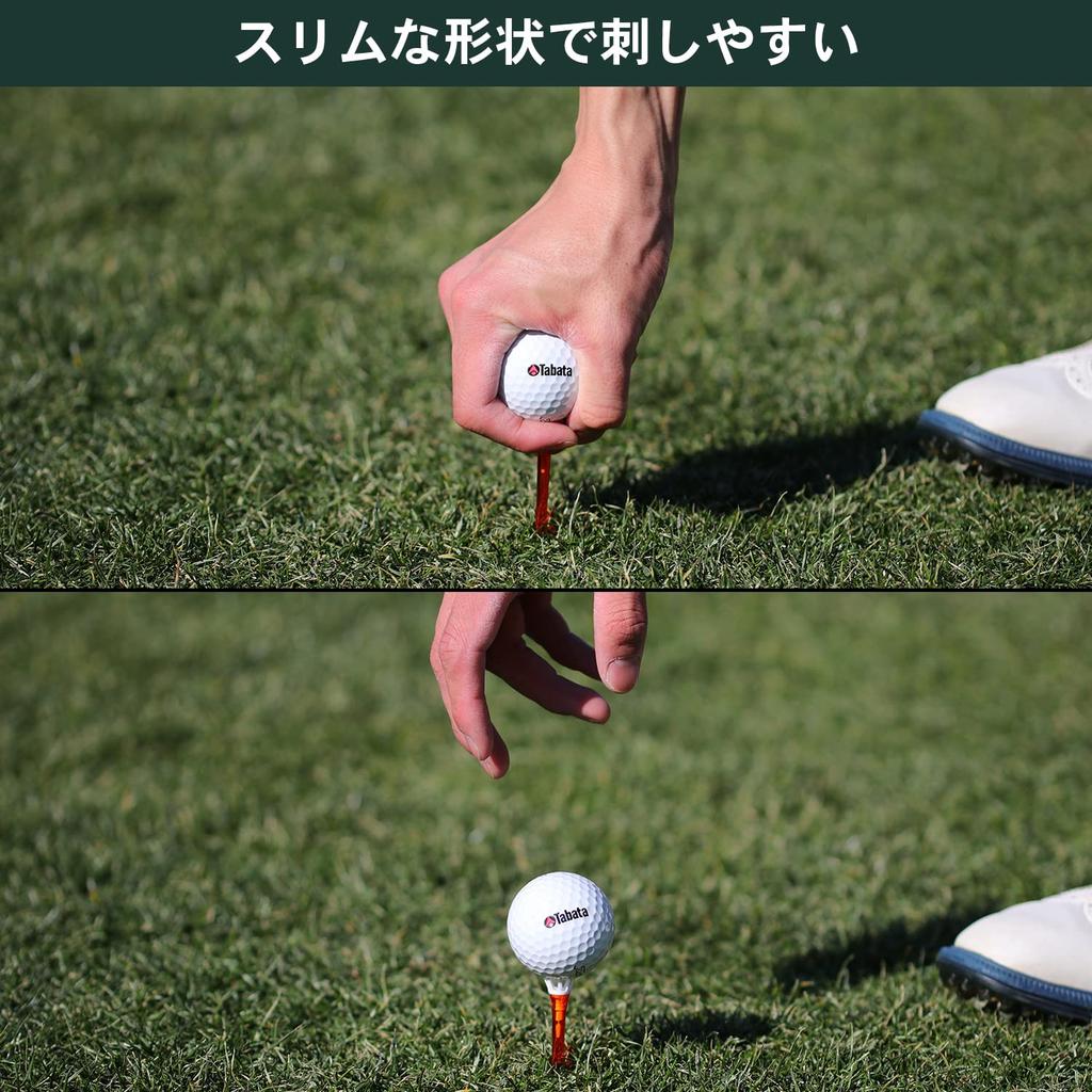 Tabata Golf Plastic Long by Pro Golfer Lift Tee Slim A 77mm Clear 8 Tees per GV1420 A 77 Tees, Tees, Tees, Fujita, Color, Pack,