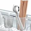 Edelstahl Essstäbchenhalter Besteckorganizer Utensilien Abtropfgestell Runder Essstäbchenbehälter Gabel Löffel Aufbewahrung Besteck Abtropfgestell