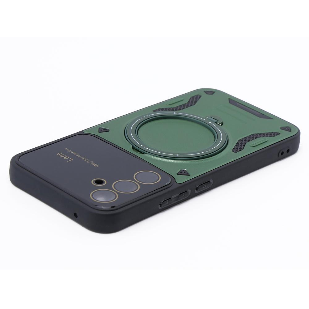 Armored case for Samsung Galaxy A54 5G, CamShield MagSafe, green