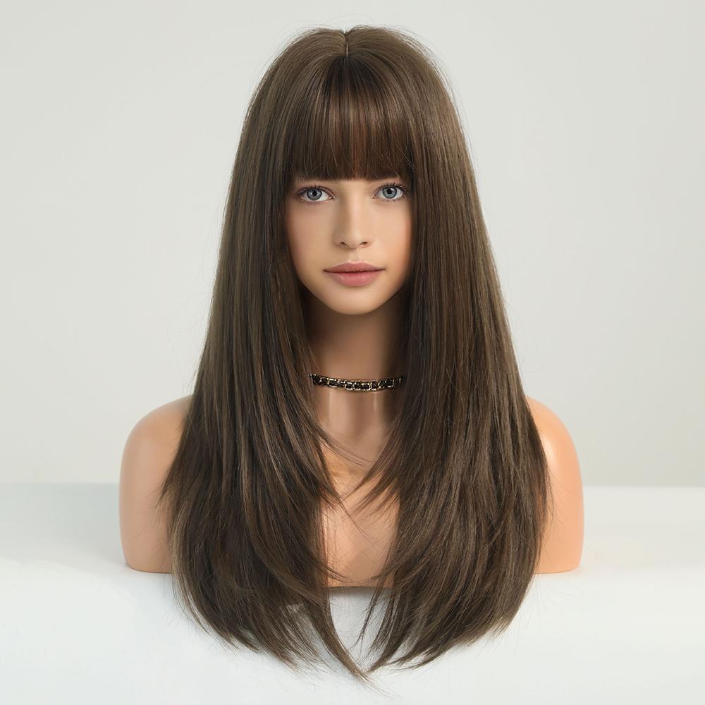 

Блондинка Синтетичні перуки з чубчиком для жінок Довге хвилясте волосся Косплей Лоліта Вечірка Натуральні термостійкі перуки Волокно Щоденне волосся MW8292-3