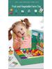 Wooden Farm Veggie Sorting & Counting Game for Toddlers