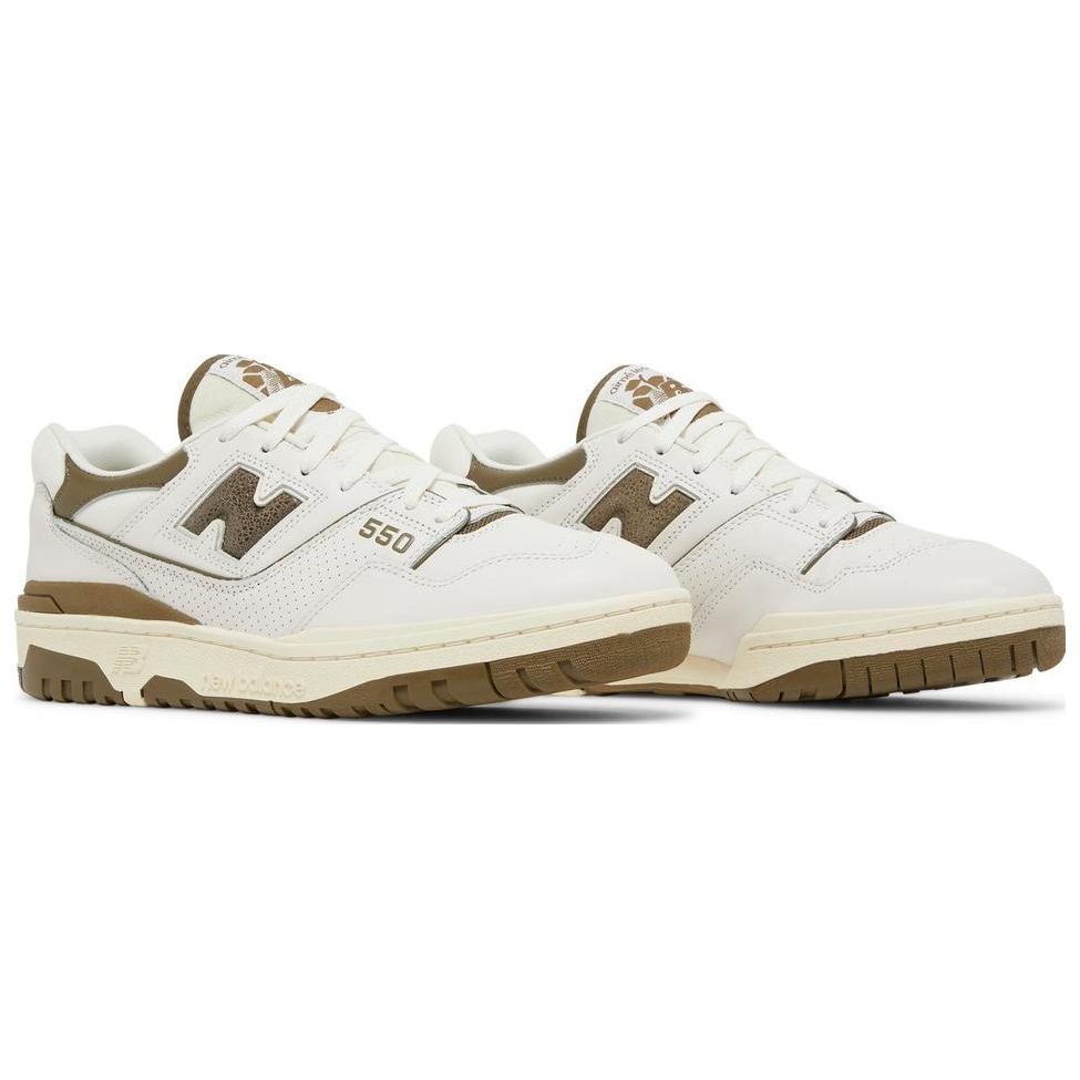 Aimé Leon Dore X New Balance 550 Olive Unisex Sneakers White BB550AD1