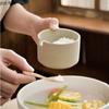 Ceramic Seasoning Jar Set Seasoning Box Kitchen Spice Container Condiment Bottles Spice Jar Wooden Cover Sugar and Salt Shaker