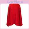 Elegant Chiffon Plus Size Dress With High Waist And Cloak Bat Sleeve Design For Fall