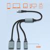 Type C Splitter Cable with 60W Charging and 480Mbps Data Transfer for Phones Tablets Laptops and More