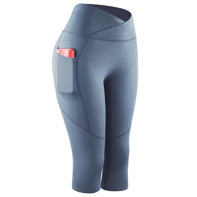 Women’s High-Waist Butt Lift Compression Yoga Shorts - Quick-Dry, Breathable, Elastic Fitness Pants (7-Point Length)