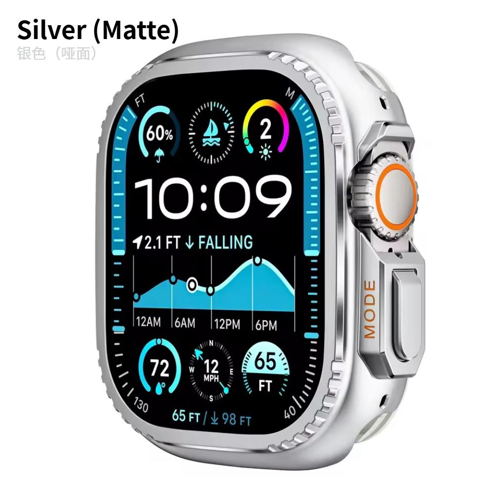 

Металевий чохол для Apple Watch Ultra3 49 мм 46 мм 45 мм 44 мм 42 мм Чохол-протектор Алюмінієва кришка Бамперна рамка для IWatch Series 11 10 987654SE Series11 42mm срібний