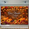 1 Piece of 2D Background Fabric Polyester Background Fabric with Thanksgiving and Autumn Harvest Gratitude Themezyc