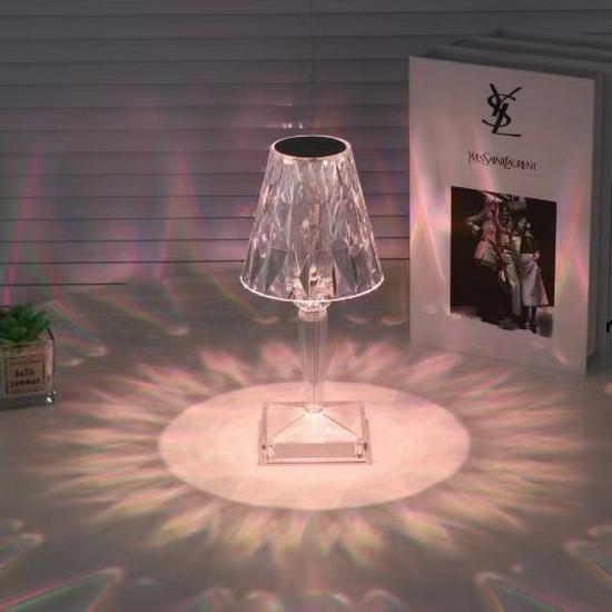 Diamond Cat Eye Crystal Atmosphere Lamp - Night Light for Bedroom & Restaurant Decor