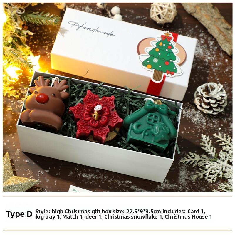 Christmas Scented Candle Gift Box Set, Atmosphere, Home Handcrafted Scented Ornaments, Christmas Gifts