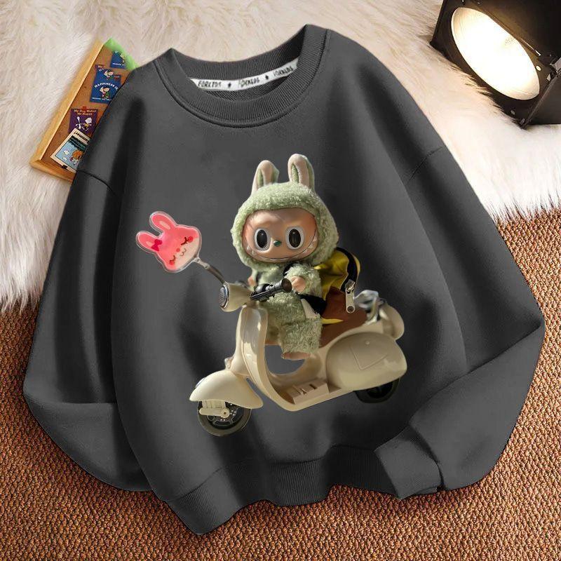 Children's Fashion LBB Hoodies, Round-neck Long-sleeved Hoodies for Boys and Girls  Spring and Autumn