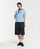 AECA (Woman) Aeca Oval Emblem Graphic Ringer Half Sleeve Tee-Sky Blue