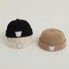 Cartoon Bear Brimless Hat Solid Color Kids Cap Korean Style Dome Beanie  Autumn Winter