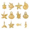 CARLIDANA Vintage Starfish Shell Stainless Steel DIY Fish Tail Versatile Turtle Creative Necklace Accessories Various Styles