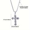 High Quality Cross Titanium Steel Non Fading Necklace,Domineering and Trendy Men's Hip-hop Pendant Chain,New Handsome Men Women