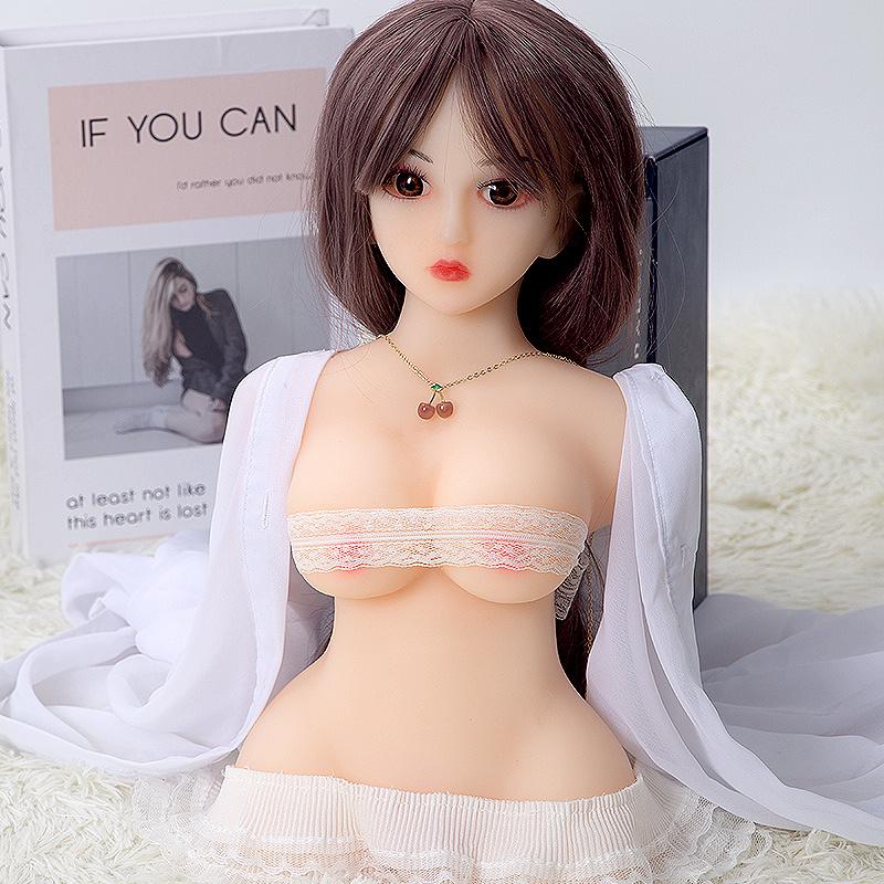 Muñeca sexual de medio cuerpo de TPE sólido, pechos realistas, vagina, ano, masturbador masculino, productos de muñeca de amor para adultos y hombres