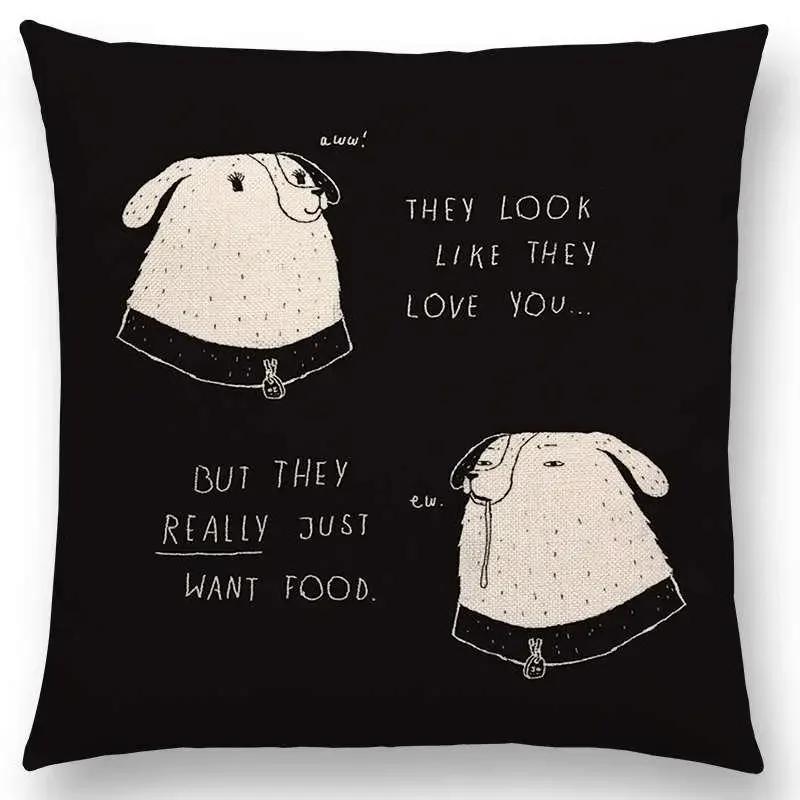 Magical Animals Sofa Throw Pillow Case Fantasy Adventure Fairy Tales Bear Walrus Wild Boar Bird Dog Cushion Cover