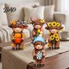 Gift for Besties Colleagues 4 Pcs Seasonal Highland Cow Figurines, Spring Summer Fall Winter Small Animal Statue Bookshelf Seasons Scottish