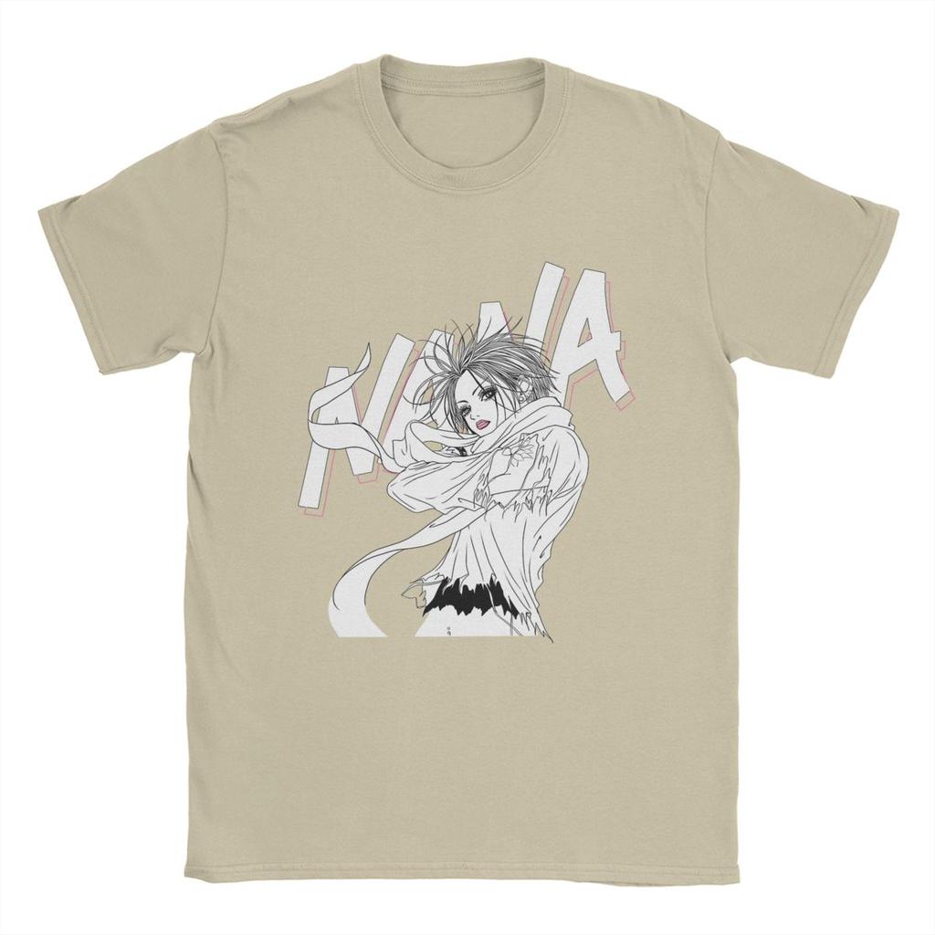 Nana Osaki Anime T-Shirts Men Crazy Pure Cotton Tee Shirt Crewneck Short Sleeve T Shirt Summer Clothing
