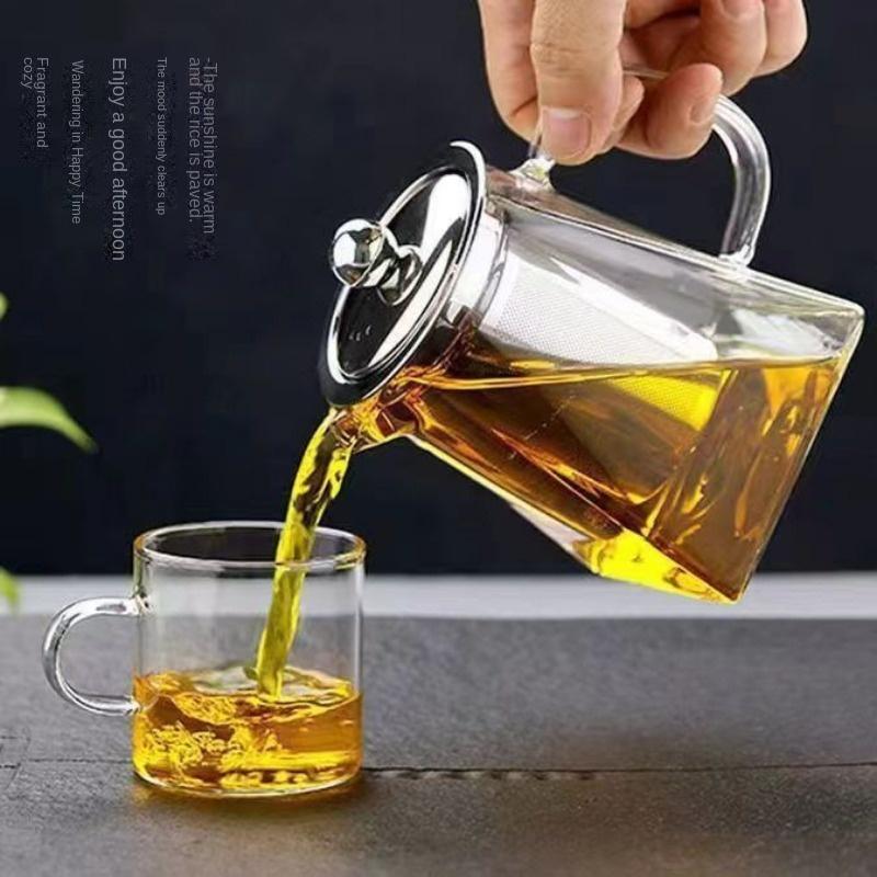 Glass Teapot with Infuser Tea Set Kettle Maker Infusers Jug Teaware Kitchen Dining Bar Home Tea Kit Glass Teapot Samovar