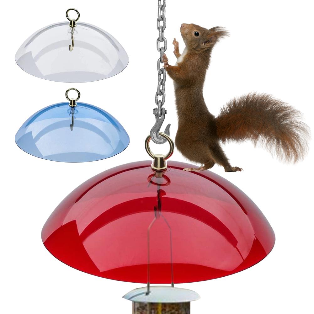 26 Cm Plastic Squirrel Baffle Protects Hanging Feeders Large Baffle Clear Baffle Weather Guard for Outdoor Wild Bird Seed Feeder