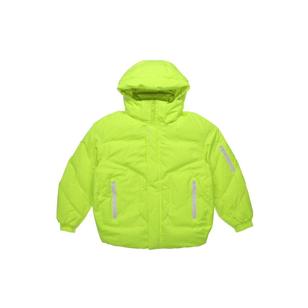 Li Ning X Chenpeng Collaboration Runway Series Loose Short Down Jacket Unisex Outerwear Light-Fluorescent-Green AYMP161-4