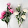 Artificial Peony Flowers 35.8" Faux Peony Stems Realistic Fake Silk Peony Branches with 3 Bloom Heads And 2 Buds for Vase DIY Bouquet Weeding