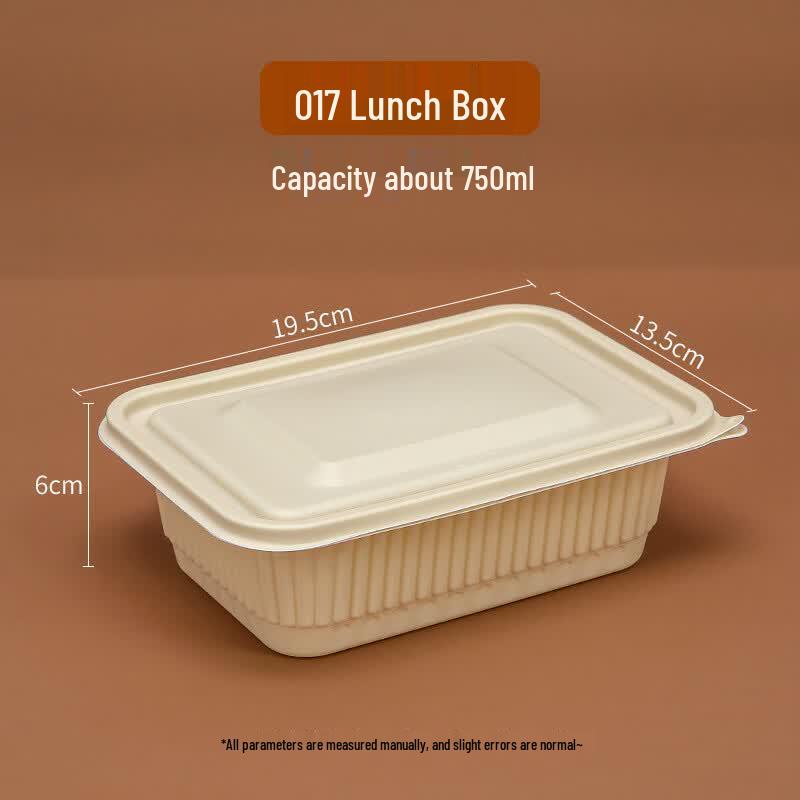 Hanyou 750ml Biodegradable Rectangular Disposable Food Container