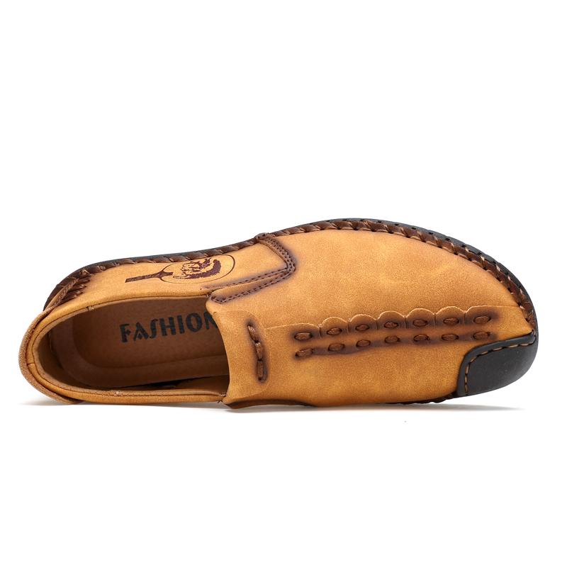 Large Size Leather Shoes 38-47 Men's Moccasin Casual Shoes Handmade Leather Shoes Men's Loafers
