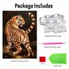 DIY Pearl Bead Art Canvas Tiger Pattern Frameless Creative Craft Painting Kit for Relaxing Home Wall Decoration