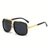 Vintage Men's Square Compact Frames Glasses Trendy UV Resistant Sunglasses Male Outdoor Driving Sunshade Shades UV400 Eyeglasses