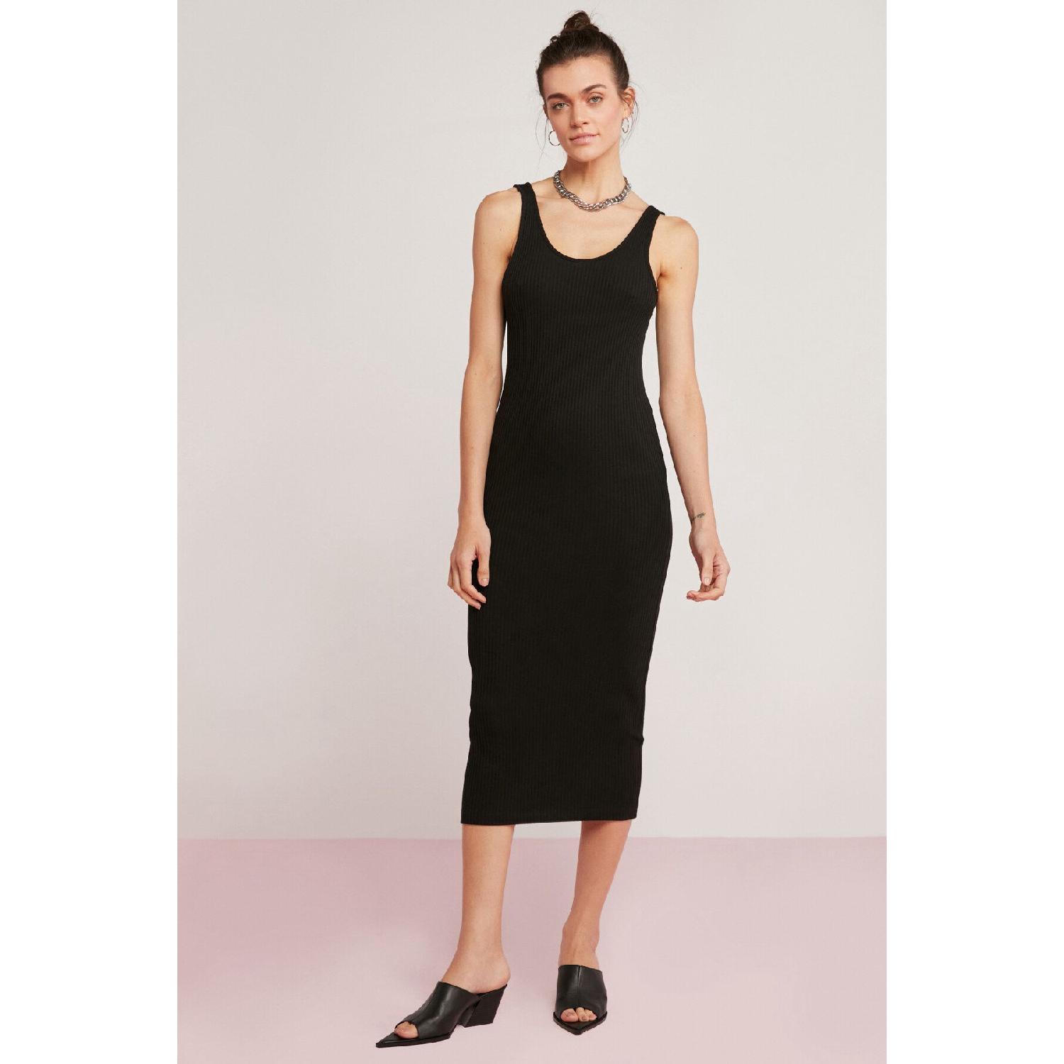

Della Woman 100% Cotton Round Collar Fittili Looking XS чорний