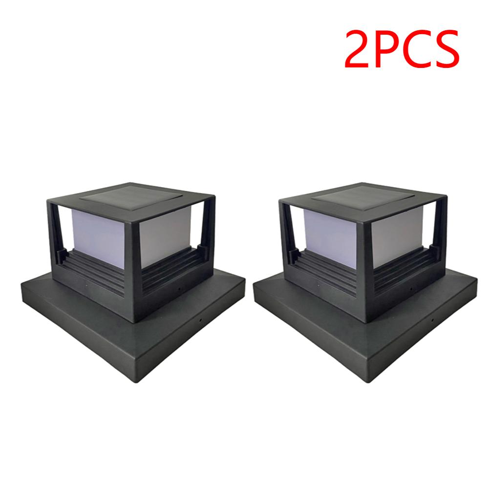 1-5Pcs Solar Post Light IP54 Waterproof Outdoor Lighting LED Column Lantern Patio Fence Pillar Lamp for Courtyard Decoration