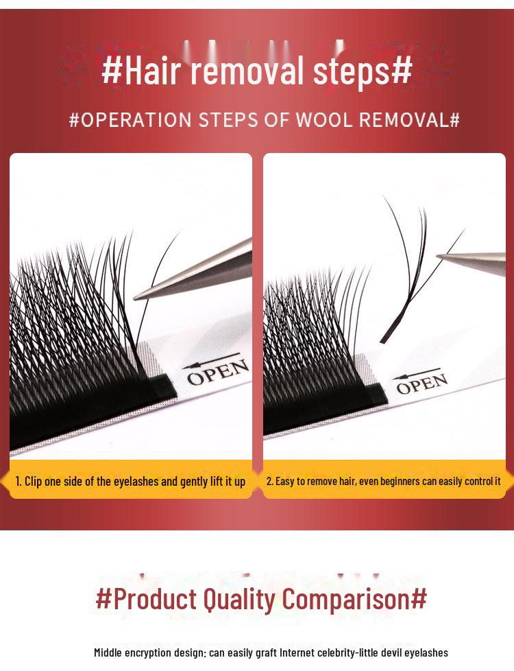 Grafted Sandwich Clover Fairy Barbie Thick Natural Soft False Eyelashes