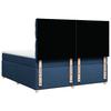 Box Spring Bed with Mattress Blue 200 x 200 cm Fabric