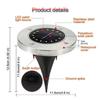 Solar Powered Underground Disk Light, Outdoor Buried Spotlight Lamp, Waterproof In-Ground Landscape Light For Home Garden Lawn Yard Pathway Decoration