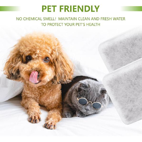 Pet Water Fountain Charcoal Replacement Filters Compatible with Petmate Replendish Mason Gravity Waterers, Automatic Cat Dog Water Bowl Dispenser