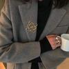 Hollow Brooch Women Girls Fashion Temperament Jewelry Accessories Backpack Lapel Pin Badges Corsage Decoration Gifts KTY