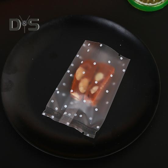 100Pcs/Pack Machine Seal Bags Clear Waterproof Plastic White Dot Vacuum Sealer Bag Cookie Food Saver Storage