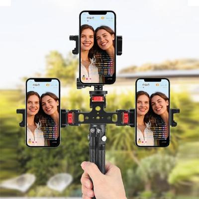 Aluminium Multifunctional Live Video Stand Support for Mobile Phone for DSLR Cameras with 1/4inch Mount Selfie Stick