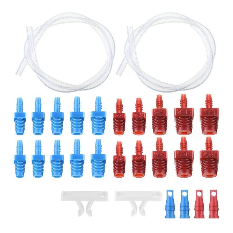 A25F-Master Cylinder Bleeder Kit Replacement For 14151, 22 Inch Hose, Clip, SAE And Metric Fittings Universal Fit