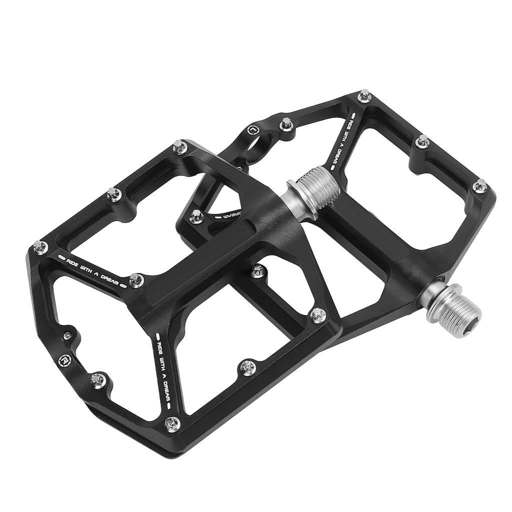 2 PCS Bicycle Pedal Enlarged Widened Non Slip 3 Peilin Black Aluminum Alloy Mountain Bike Pedal Bearing Pedal