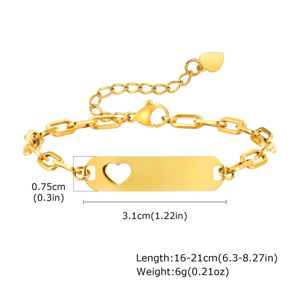 Custom Hollow Heart Bracelets for Women Girls,Anti Allergy Stainless Steel Bracelet,Personalized Name Birthday Jewelery Gift