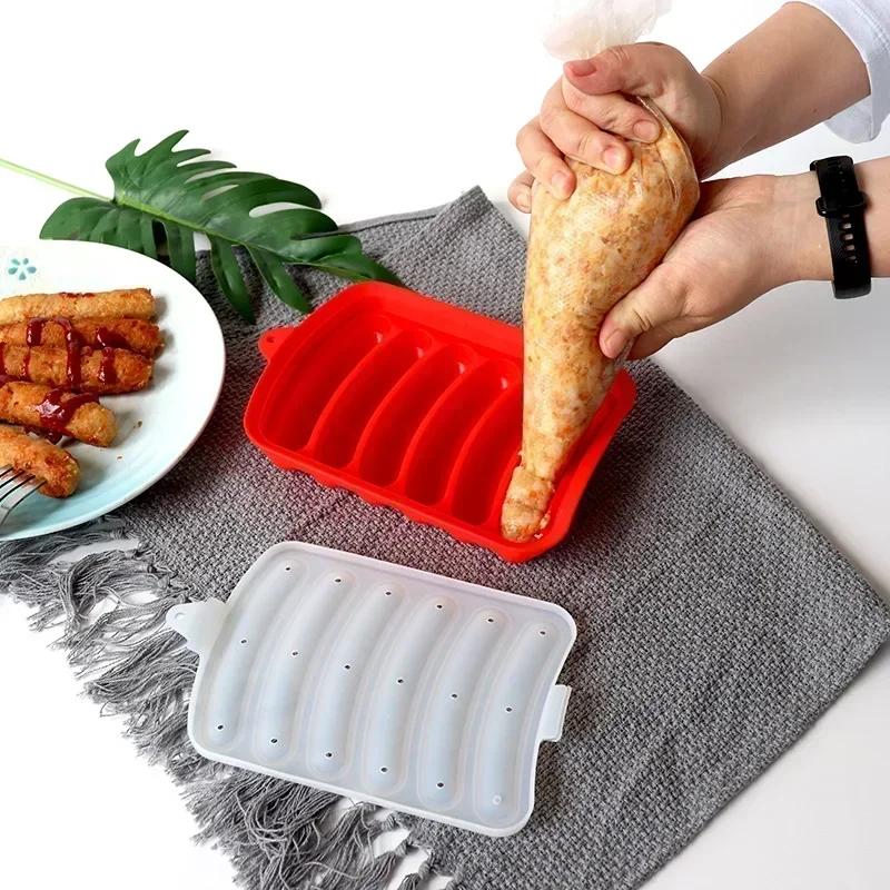 DIY Silicone Sausage Mold, Complementary Food Tool, Home Made Hot Dog, Ham Sausage, Grilled Sausage, Baking Mold, Sausage Mold