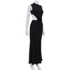 Pure Desire for Summer Chic Chic Chic Waist Half High Neck Floral Embellished Dress