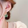 925 Silver Needle Vintage Green Crystal Butterfly Drop Earrings For Women Jewelry 2026 Trending Luxury Zircon Women's Earrings