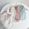 Thin Solid Color Extended Rhombus Scarf Japanese Literary Sunscreen Silk Scarf Irregular Linen Neck Shawl Women