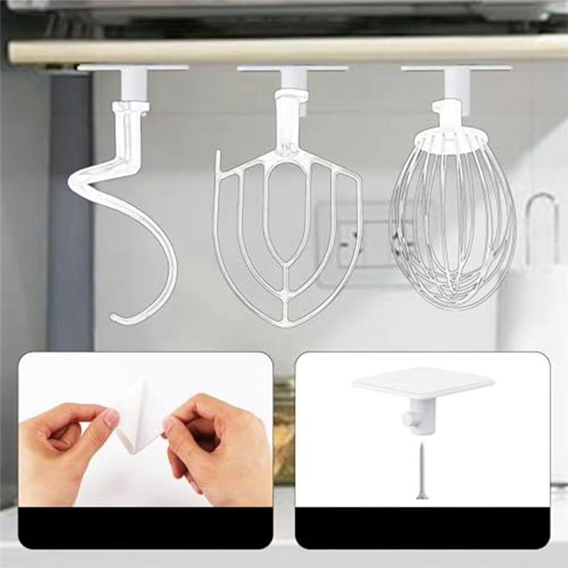 AEE4-Suitable For Kitchenaid Mixer Chef Machine Hook Vertical Accessory Bracket Universal Kitchen Accessories Storage Hook