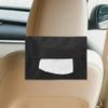 Uxcell Car Tissue PVC with Exquisite Nappa Leather Car Tissue Box for Rear Seats and Sun Car Interior Black Holder, Look, Visors, Accessory,