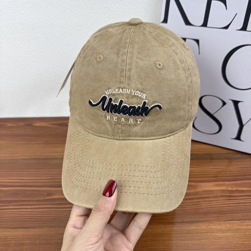 Letter Embroidery Autumn Baseball Cap For Men And Women, Wide Brim, Small Face, Big Head Circumference, Peaked Cap